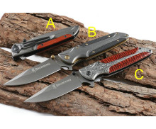 Browning FA50 Stainless Steel Blade Wooden and Steel Handle Multiuse Outdoor Camping Hunting EDC Knife with Bottle Opener UD405466